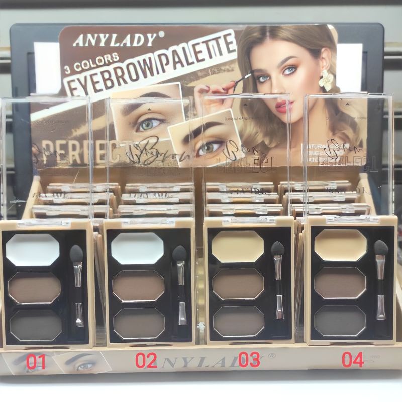 PROMO ECER!!!EYEBROW PALETTE 3 COLORS PERFECT BROW ANY LADY 960