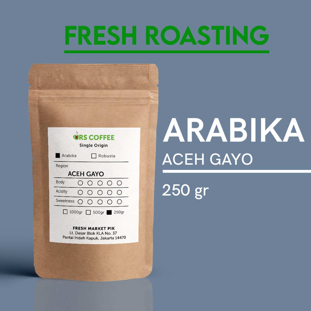 

Kopi Arabika Aceh Gayo 250 Gram