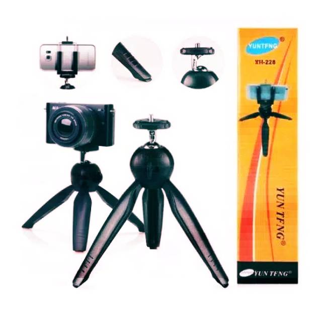 TRIPOD Yunteng YT 228 Mini Holder U Mount Smartphone / Tripod Universal Premium Good Quality