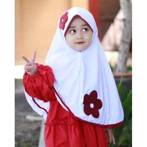 Jilbab Anak Instan Bergo Pad Tali Usia 3-8 Tahun Bahan Jersey Terbaru Termurah / Alody's Collection