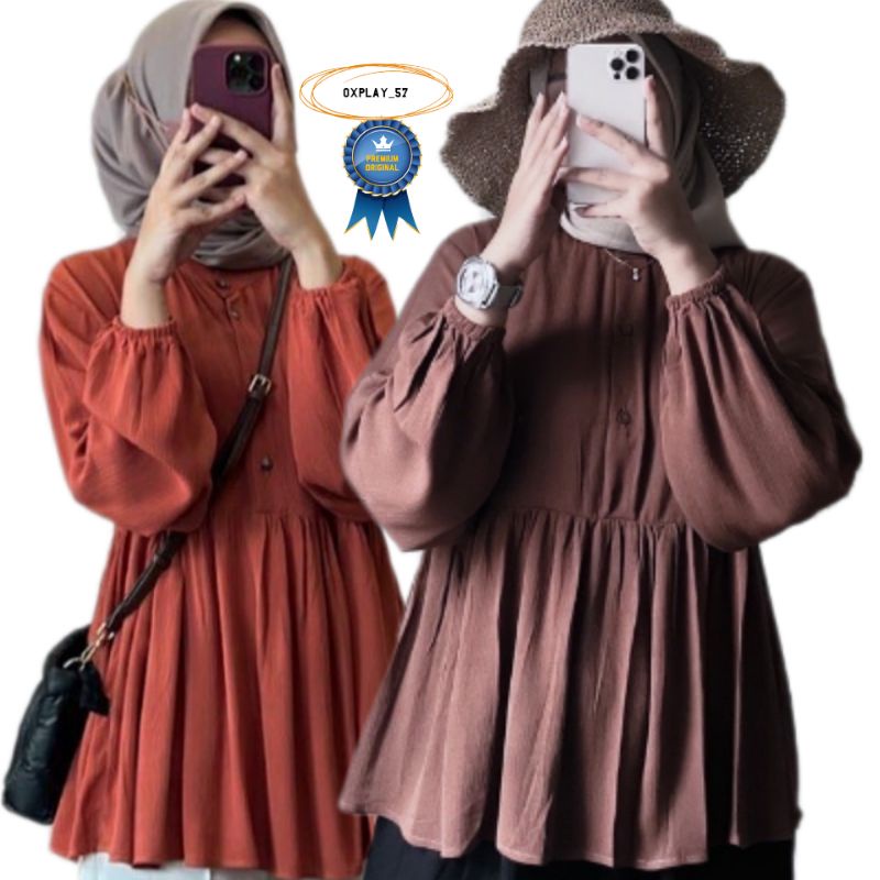 Raisa Blouse Crinkle Rania Blouse Crinkle Premium