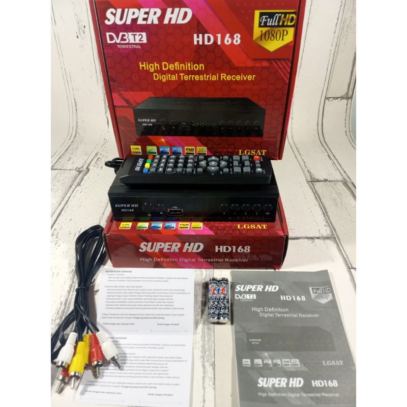 STB SET TOP BOX FULL HD SUPER HD 168 BISA DONGLE WIFI YOUTUBE