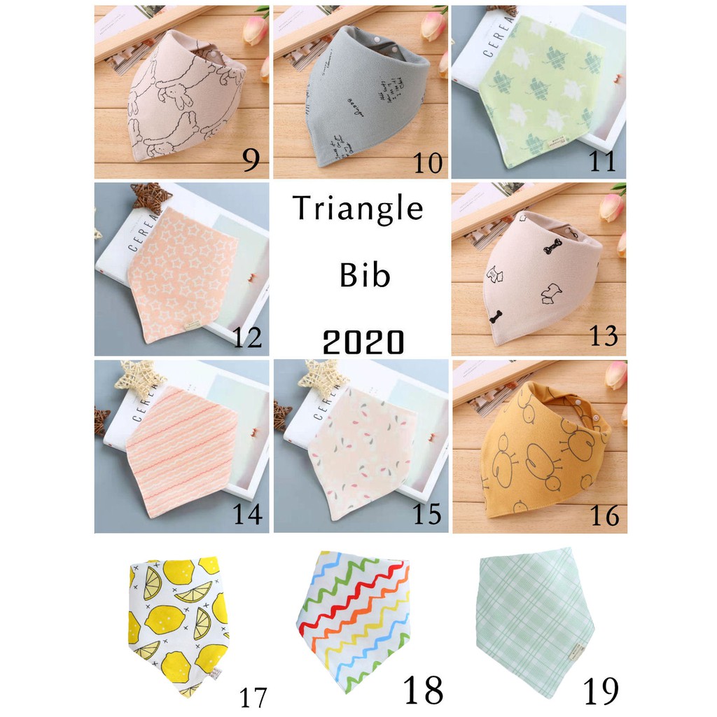 [JOYLEEN BEBE] Triangle BIB Scandinavian Segitiga Slaber Bayi Import