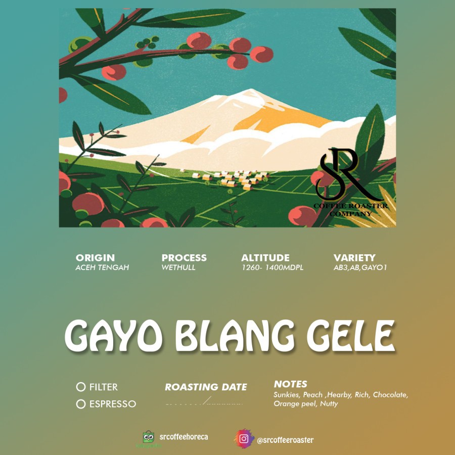 

Kopi Arabika Gayo Blang Gele Wethull 200 gr - Arabica Roasted Beans