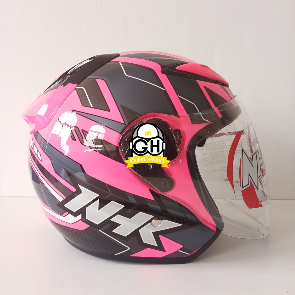 HELM NHK R6 PATROL PINK FLO SILVER NHK R-6 MOTIF PATROL PINK FLOURECENT SILVER