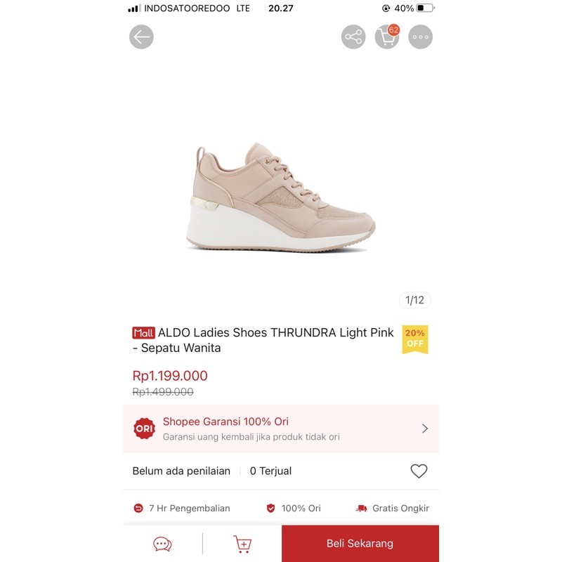 sepatu wanita wedges ALDO original