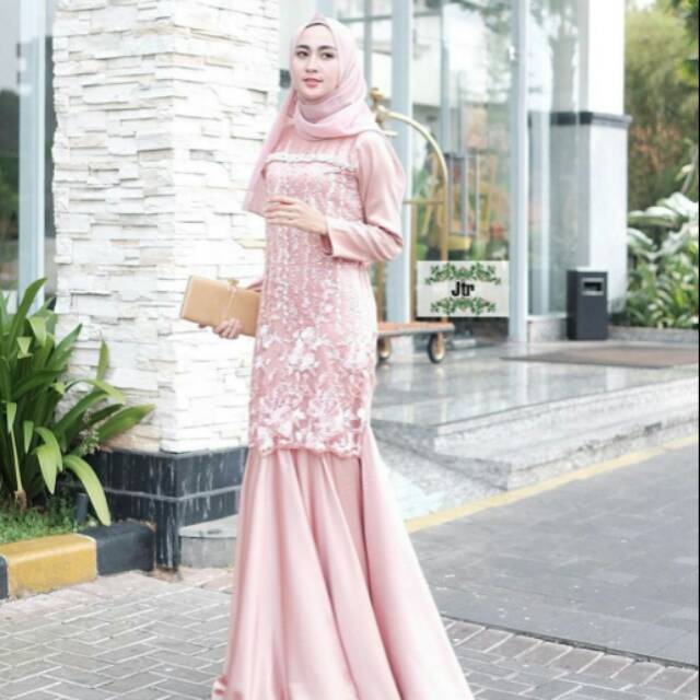 Baju brokat pink