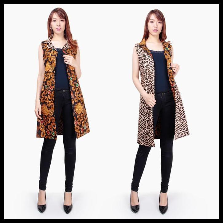 91wu indrawati bolero bolak balik rompi batik wanita - gbr satu 5rcm