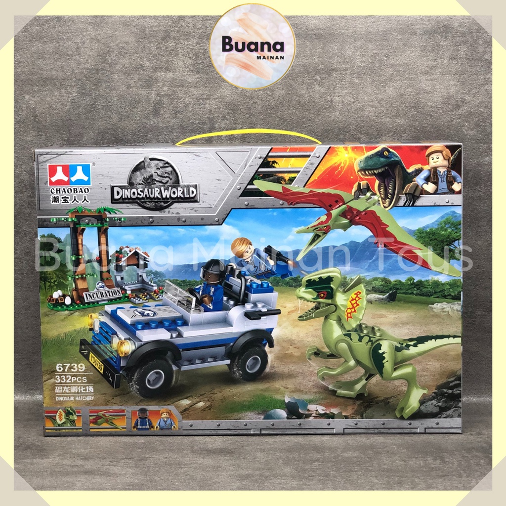 BRICK DINOSAUR WORLD CHAOBAO MAINAN EDUKASI ANAK COWO CEWE DUNIA DINO BRICKS BLOCK TOY 6739