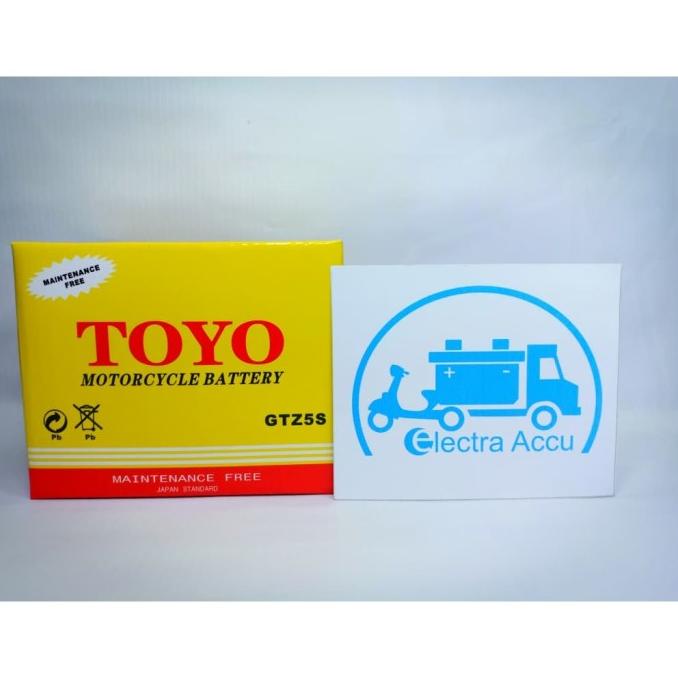 Aki Motor Honda Beat GTZ5S TOYO Accu Kering electra87 Buru Order