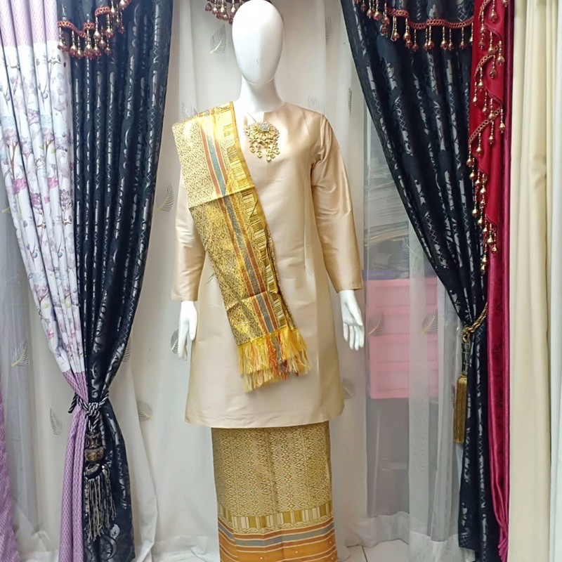 BAJU KURUNG SONGKET SELENDANG/KEBAYA KURUNG SONGKET/BAJU KURUNG SITI NURBAYA/SET KEBAYA KURUNG SONGKET/SET KEBAYA KURUNG/SET BAJU KEBAYA-6