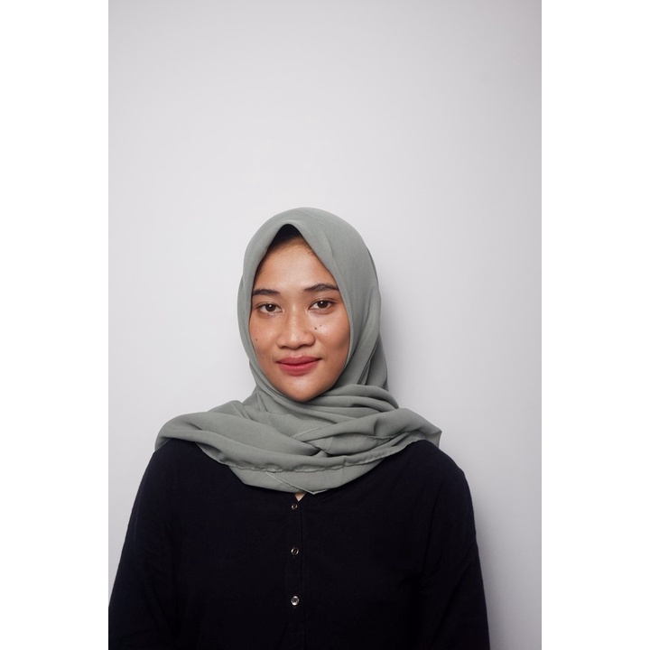 50 warna BELLA SQUARE JILBAB SEGI EMPAT POLLYCOTTON-bella matcha