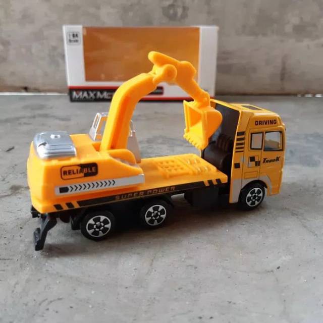 Diecast Truk Excavator Miniatur Truck Angkut Die Cast Mobil Anak