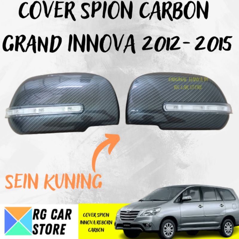 COVER SPION CARBON INNOVA 2011-2015 LAMPU TIPIS DIJAMIN PNP BERKUALITAS