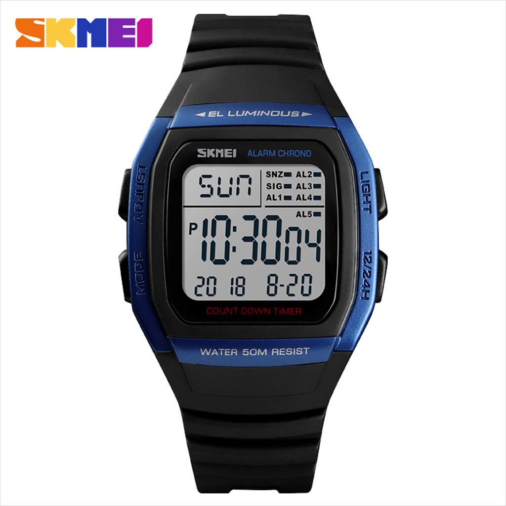 Jam Tangan Pria / SKMEI 1278 Men LED Digital Double Time / Jam Tangan Digital Original / SKMEI