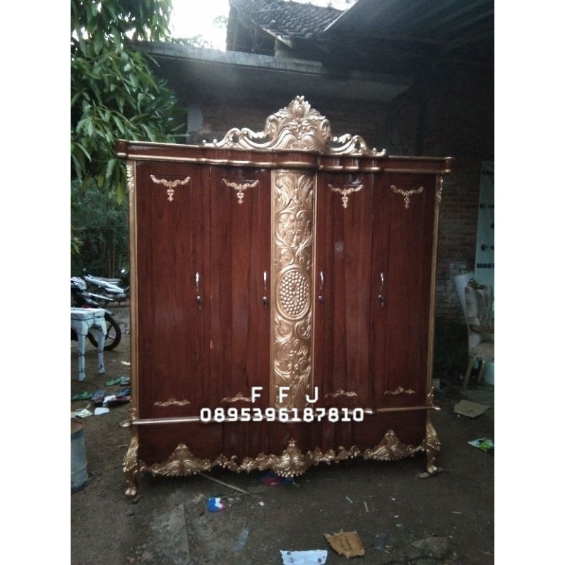 lemari pakaian ukir mewah lemari pakaian kayu jati ukir jepara pintu 4