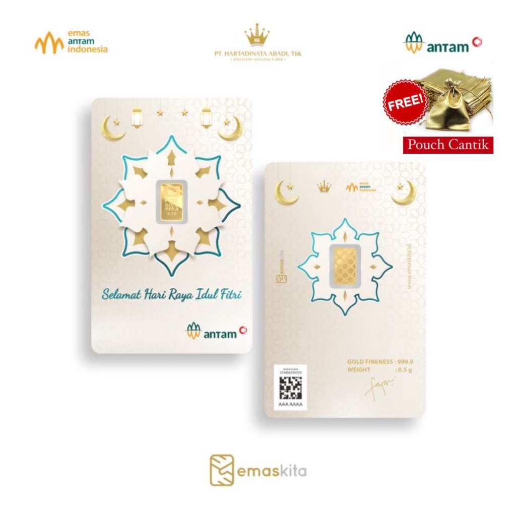 Emas 0,5 gram ANTAM x HARTADINATA (lebaran 1)
