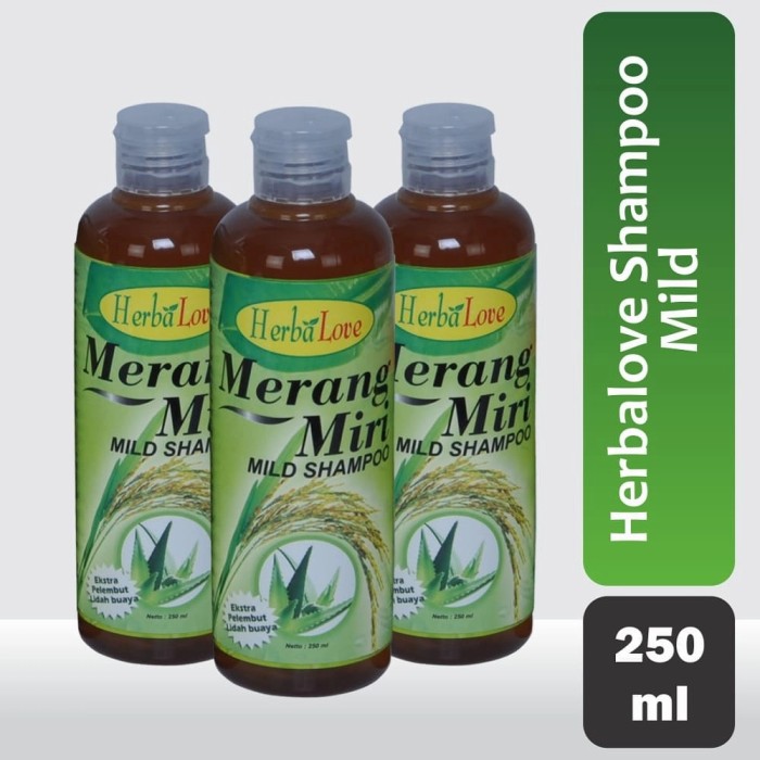 Merang Miri Shampoo Mild [250mL]  - Penyubur Rambut Alami [HerbaLove Indonesia BPOM]