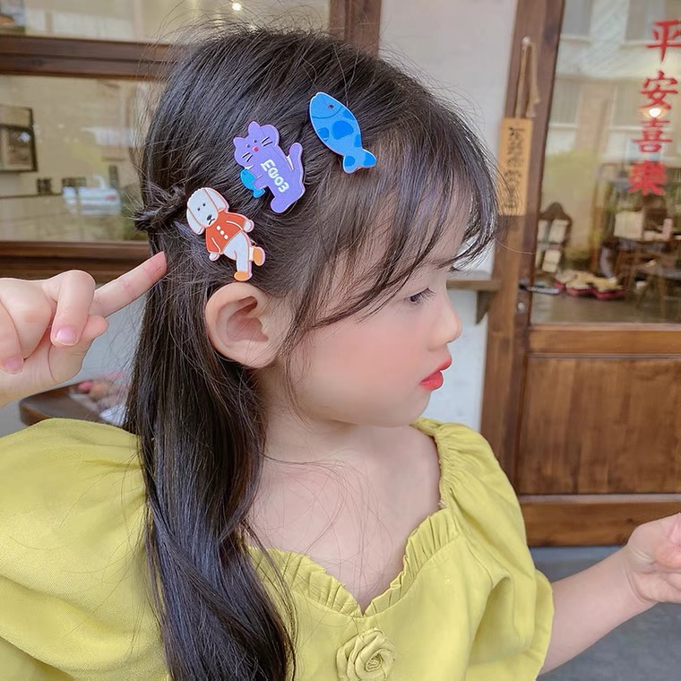 (HappyBaby )3PcsJepitan Rambut F09 Transparan dan unik/Import