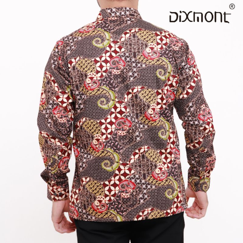 Dixmont Kemeja Pria Batik Panjang Hem BL01521