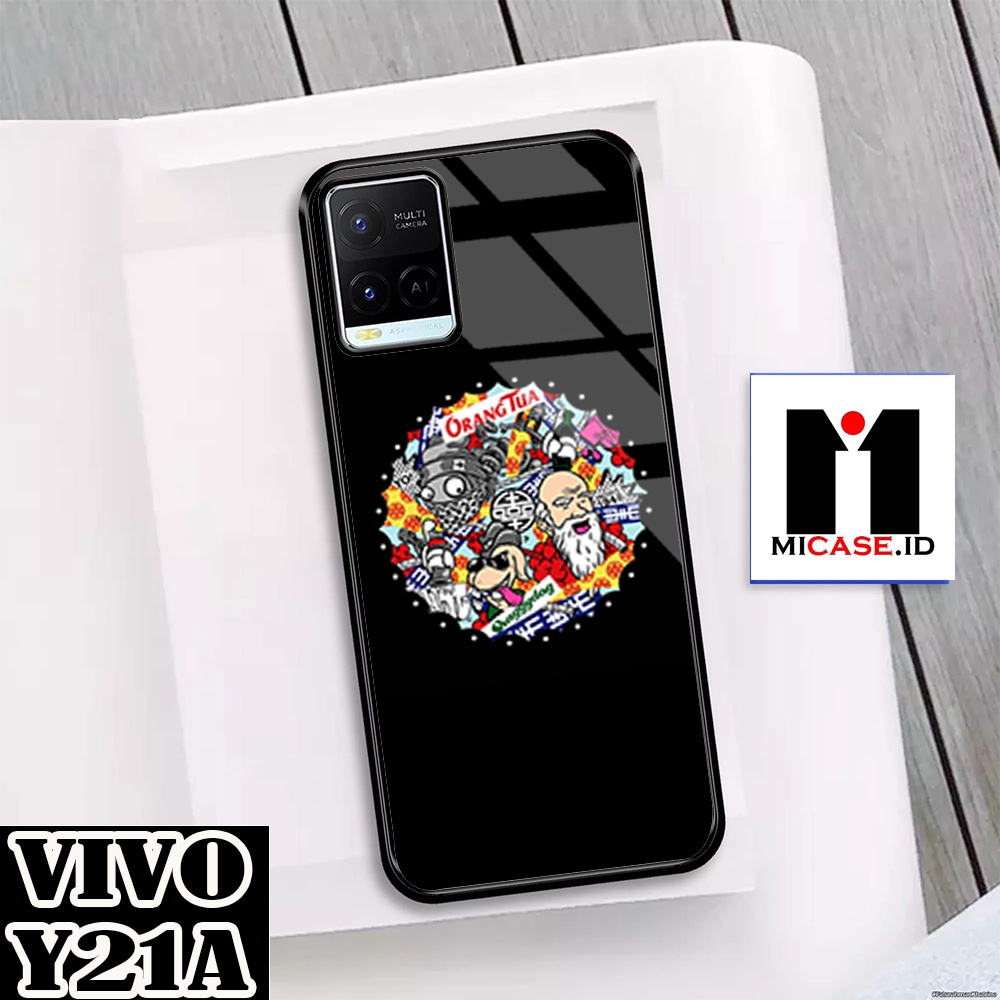 Case VIVO Y21A - Casing VIVO Y21A Fashion Case Terbaru 2022 MI.CASE [ ORANG TUA ] Soft Case Glass VI