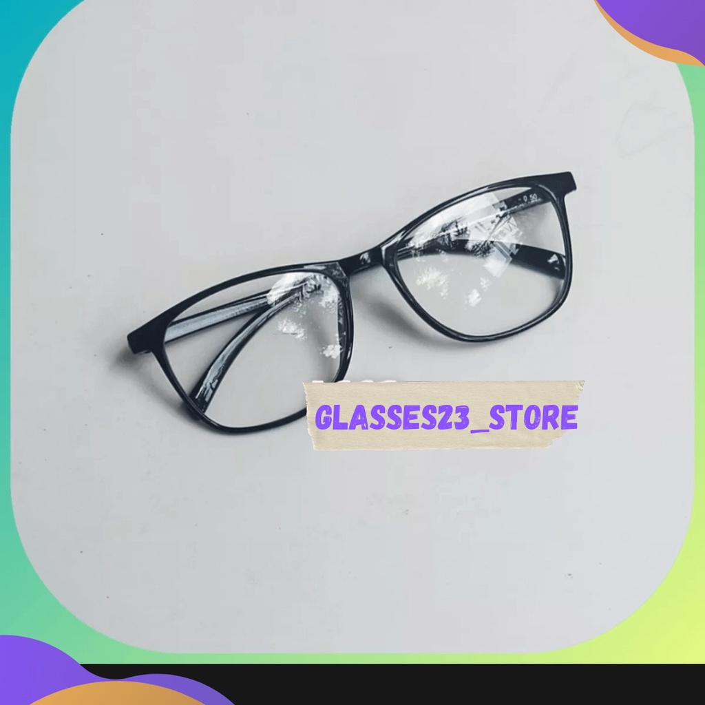 Kacamata Lensa Minus Korean Rabun Jauh Frame Optik Unisex (0.50-4.00) Wanita Pria Terbaru