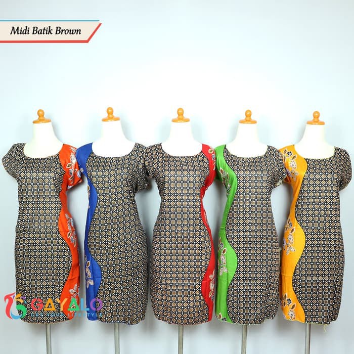 DASTER MIDI BATIK BROWN/DASTER HAMIL/DASTER BATIK/DASTER CANTIK/GROSIR