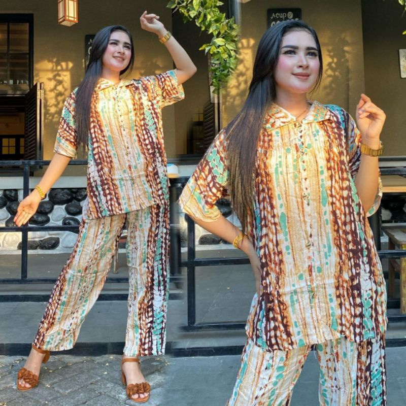 ONE SET RAINY LENGAN PENDEK// ONE SET RAYON