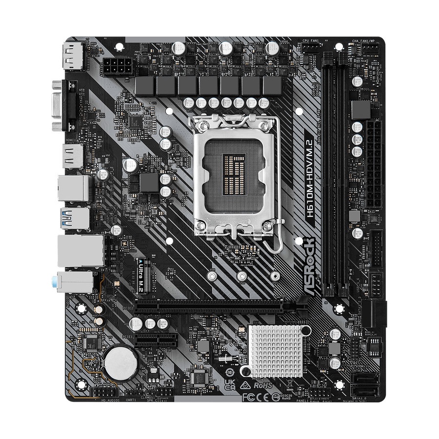 ASRock H610M-HDV/M.2 R2.0 (LGA1700, H610, DDR4, USB3.2, SATA3)