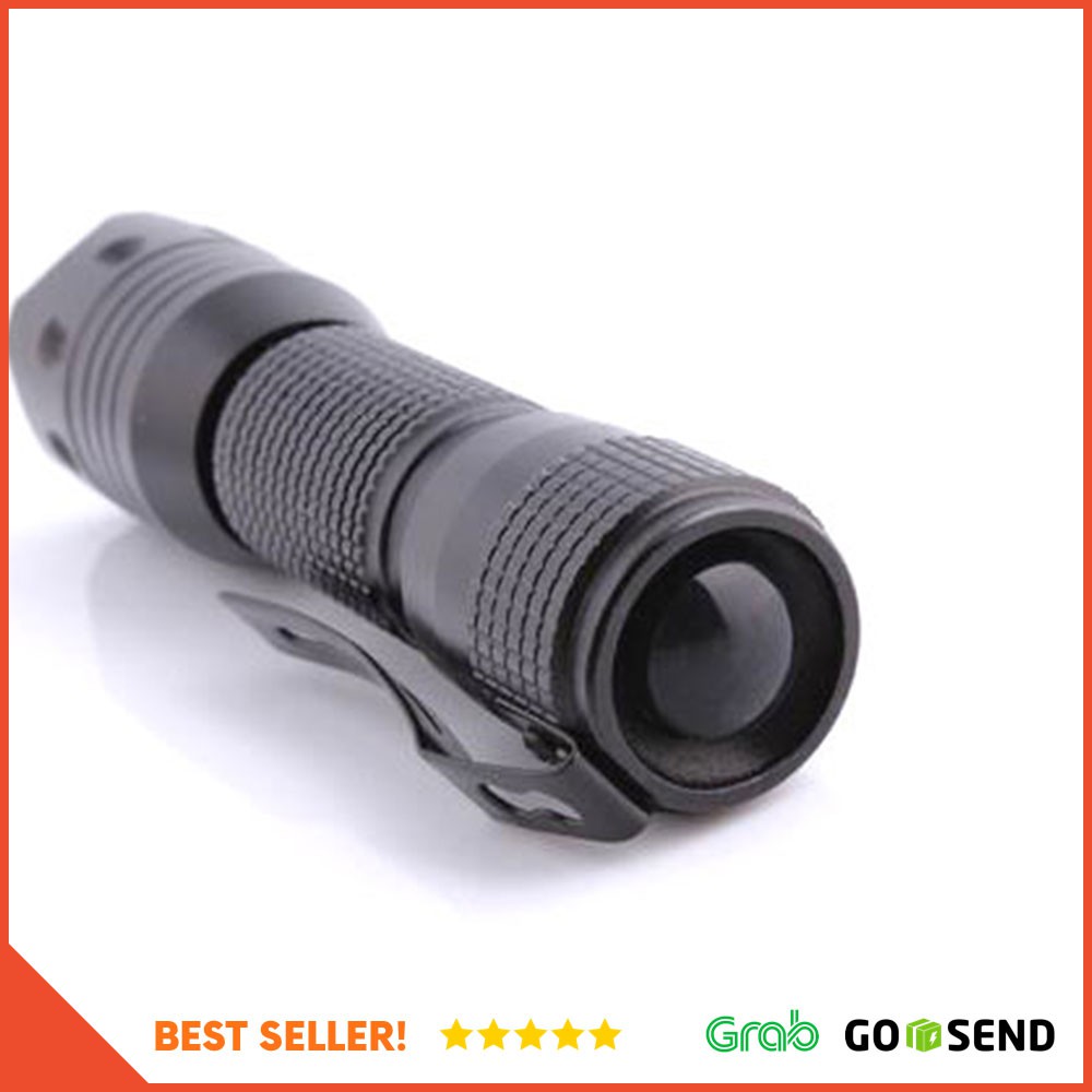 Pocket Portable Senter LED Flashlight Waterproof - Z10 - Black