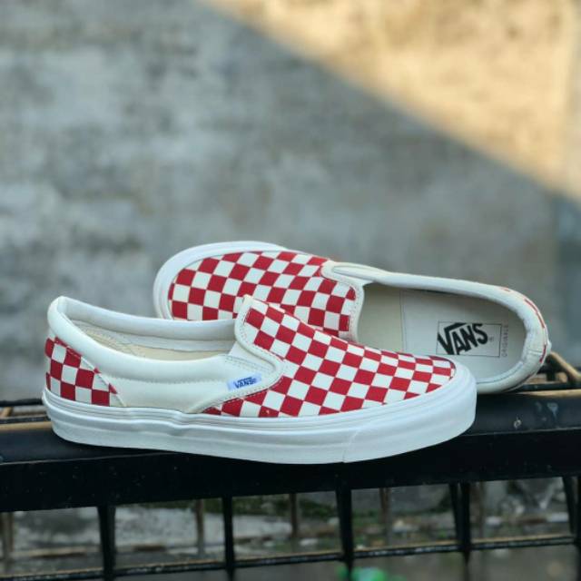 Vans vault OG LX red/checkerboard