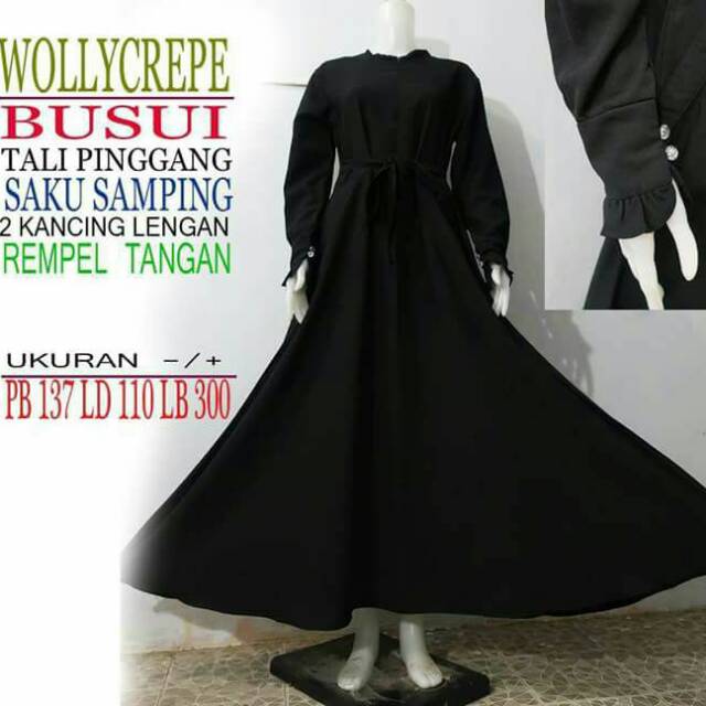 GAMIS WOLLYCREPE SUPPER TERBARU!