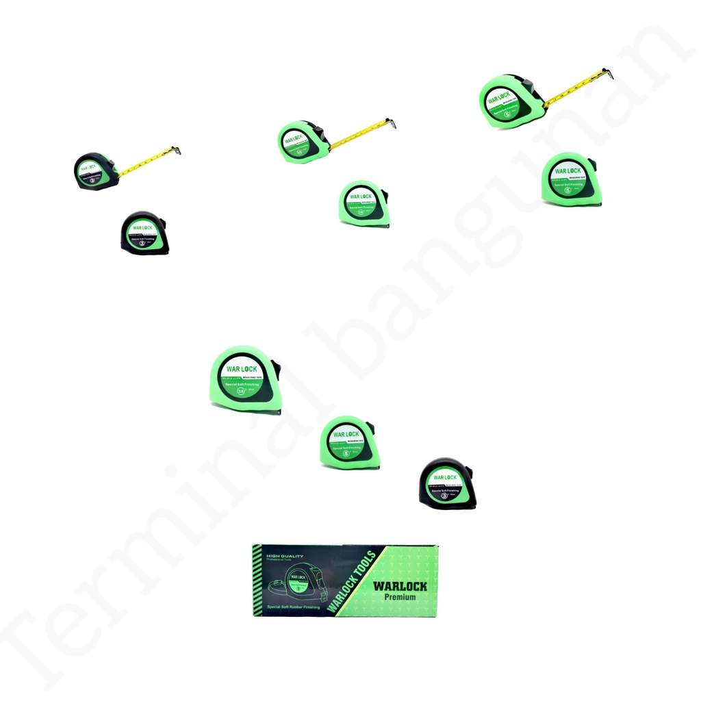 Meteran Warlock ABS Doft  Original Alat Ukur Ukuran 3M 5M 7.5M