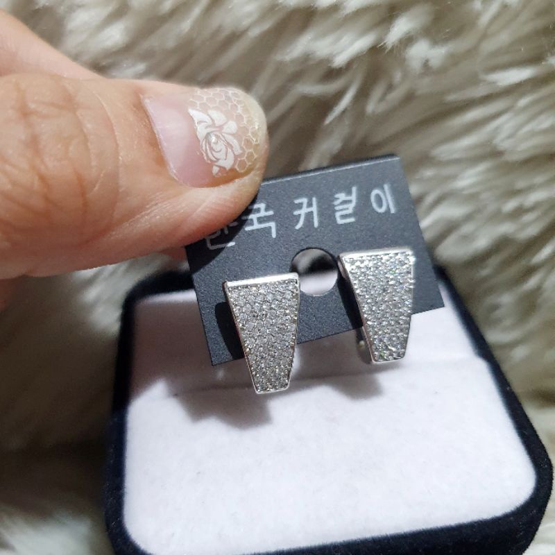 Anting Silver925 Perak Premium Quality Mata kilau Anti Karat anti alergi anting premium N-160