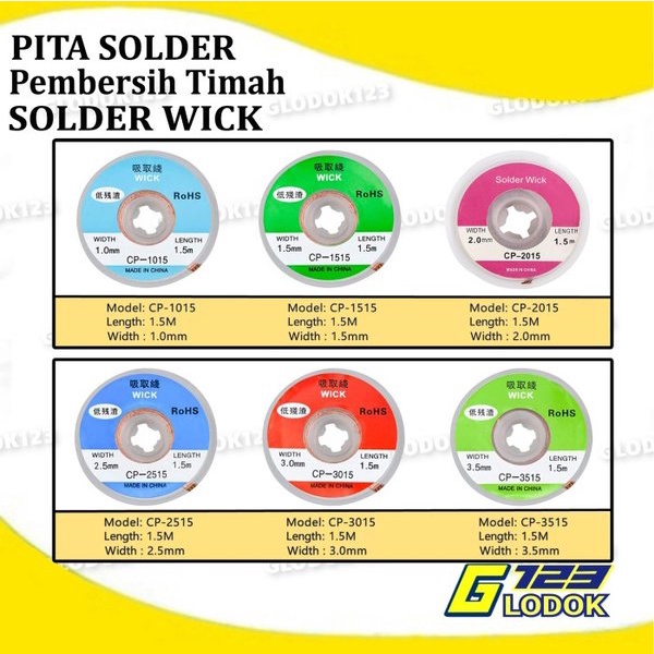 Soldering Wick Desoldering Braid Soldering Kawat Pita Pembersih Timah