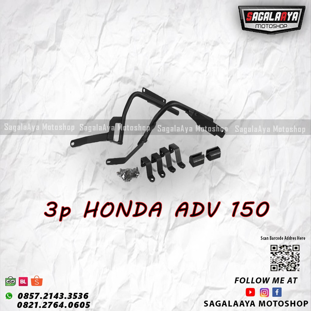 bracket sidebox original shad 3p system honda adv 150 breket side box samping sh23 sh35 sh36 ori