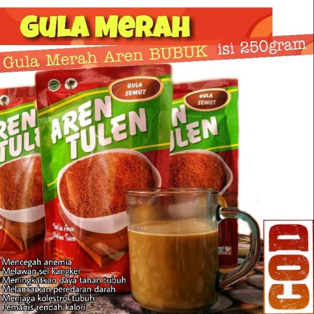 

Gula Aren Bubuk / Gula Semut Gula merah bubuk Terlaris isi 250gram