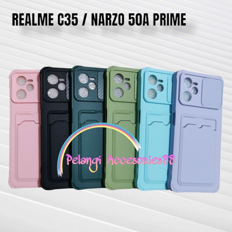 CASE REALME C35 / NARZO 50A PRIME CASE SOFTCASE SLEDING WARNA WARNI SLOT CARD