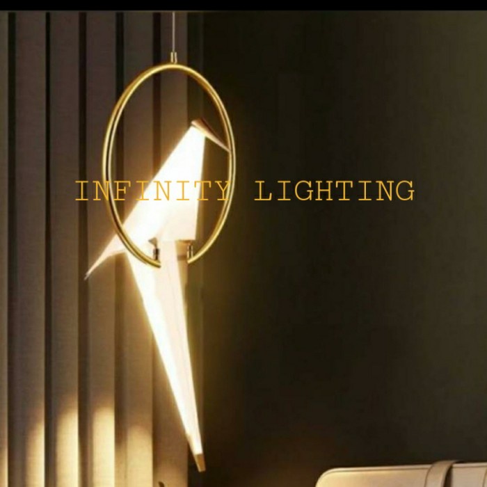 LAMPU GANTUNG LINGKARAN BURUNG MINIMALIS