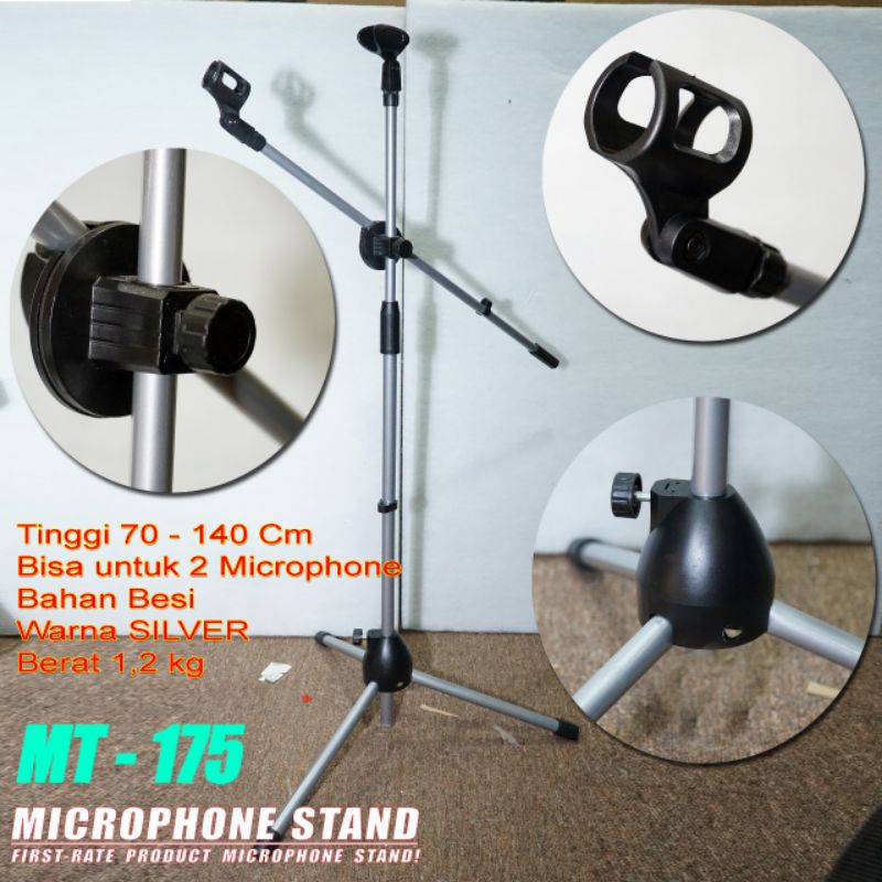 Stand mic lantai kaki 3  tripot mic kualitas bahan bagus