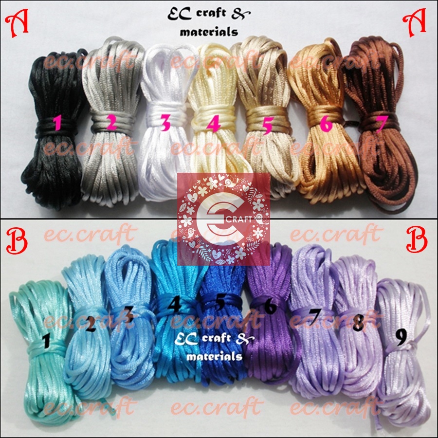 

5 METER TALI SATIN 2MM CHINA ROPE BAHAN AKSESORIS HANDMADE DIY