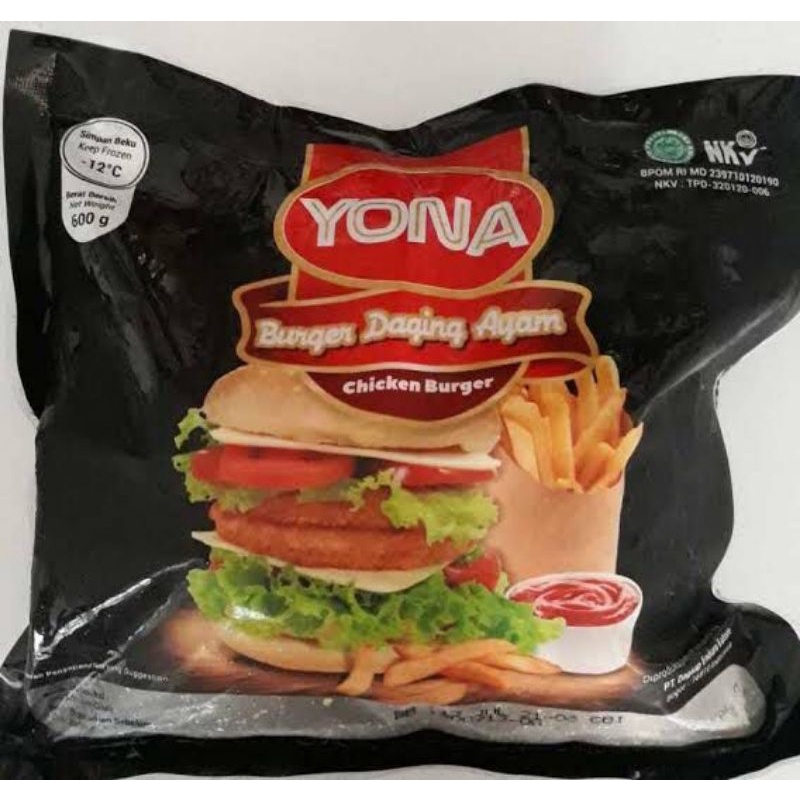 

yona chiken burger 600 gr