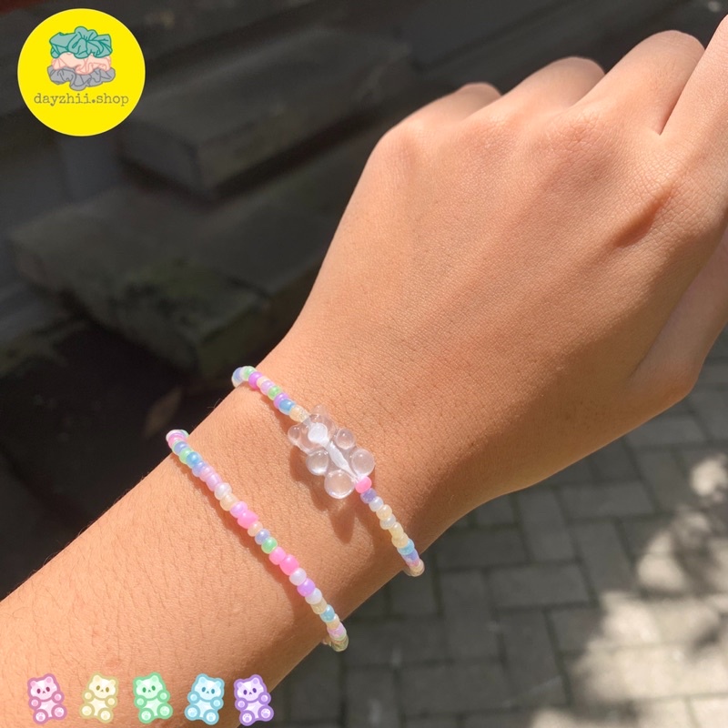Gelang Manik Korea | Beads Bracelet Gummy Bear