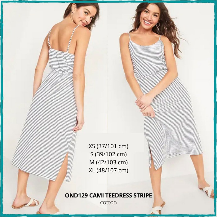 Dress Branded Wanita - OLD NAVY 129 CAMI TEEDRESS STRIPE