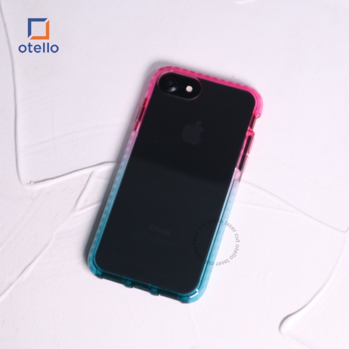 Otello Rainbow Impact Case iPhone Polos Casing Exclusive Gradasi Warna