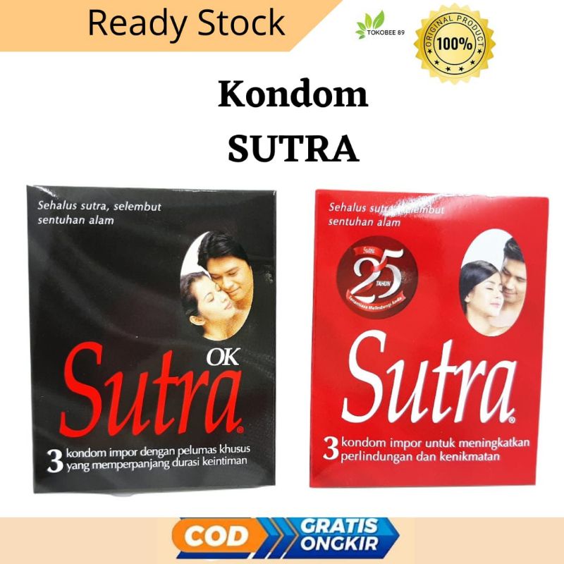kondom SUTRA Merah isi 3 - Kondom SUTRA Hitam isi 3