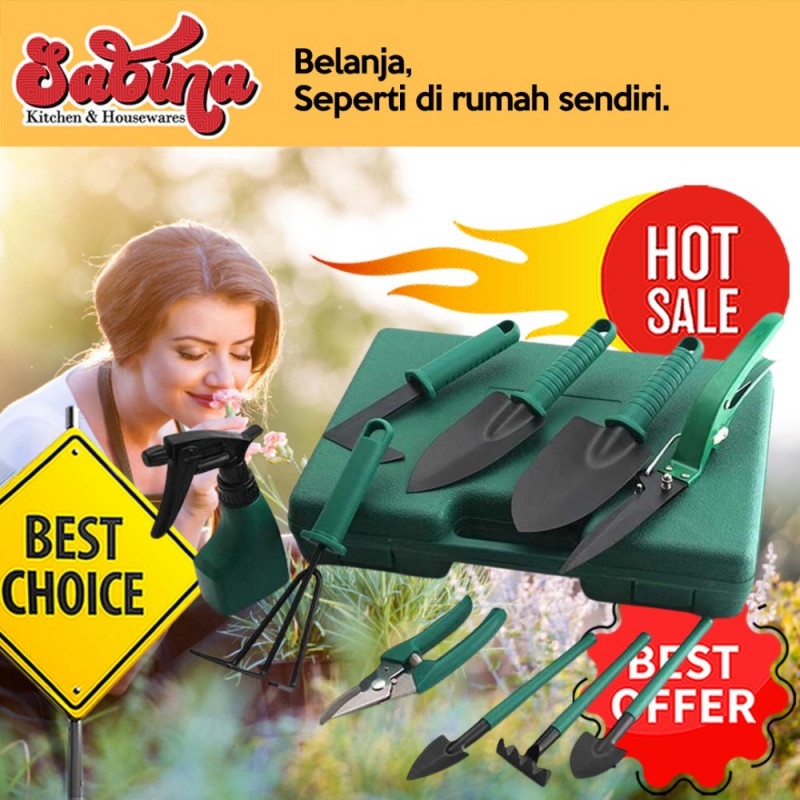 Sekop Tanaman Gunting Kebun Set Shovel Spade Gardening Tools 10 Pcs