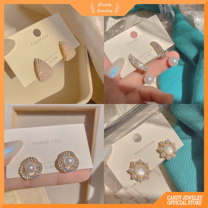 Anting Tusuk Gantung Desain Permen Gaya Korea / Simple / Mewah Untuk Wanita