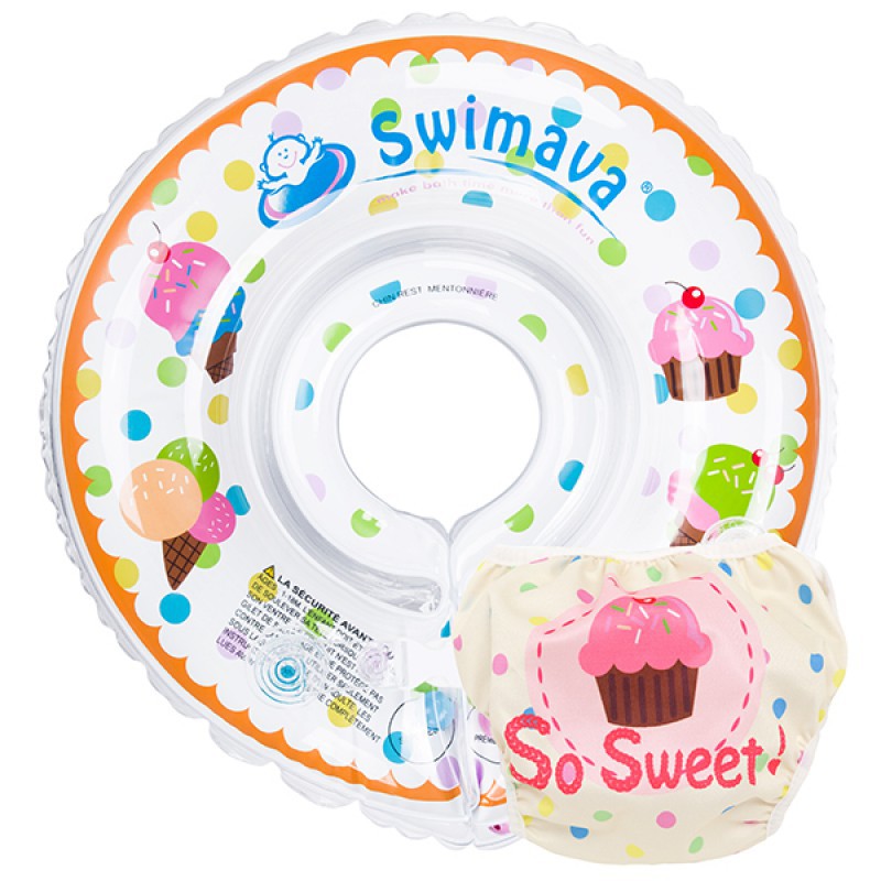 Swimava Baby Starter Neck Ring &amp; Diaper - Ice Cream