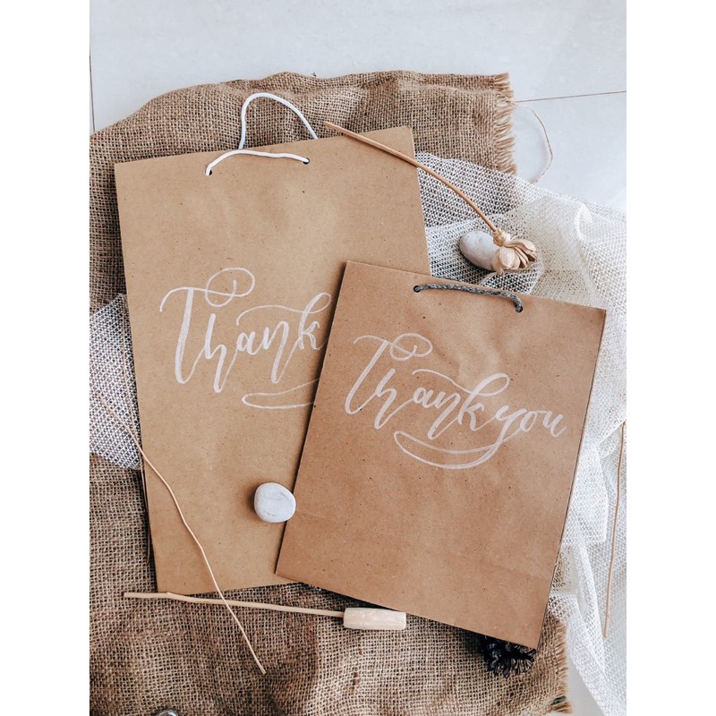 

Custom Paperbag Kraft Lettering Giftbag hampers/kado/bridesmaid gift